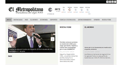 Desktop Screenshot of elmetropolitano.com.do